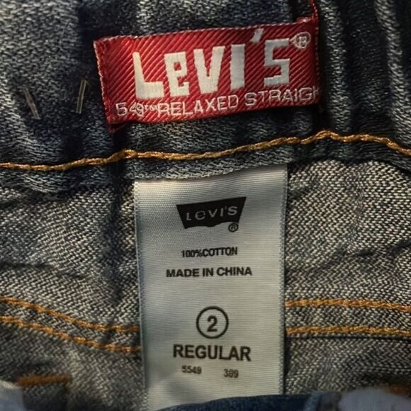 Levis’s 549 Relaxed Fit Boys Denim Jeans Distressed Size 2 - Picture 8 of 12